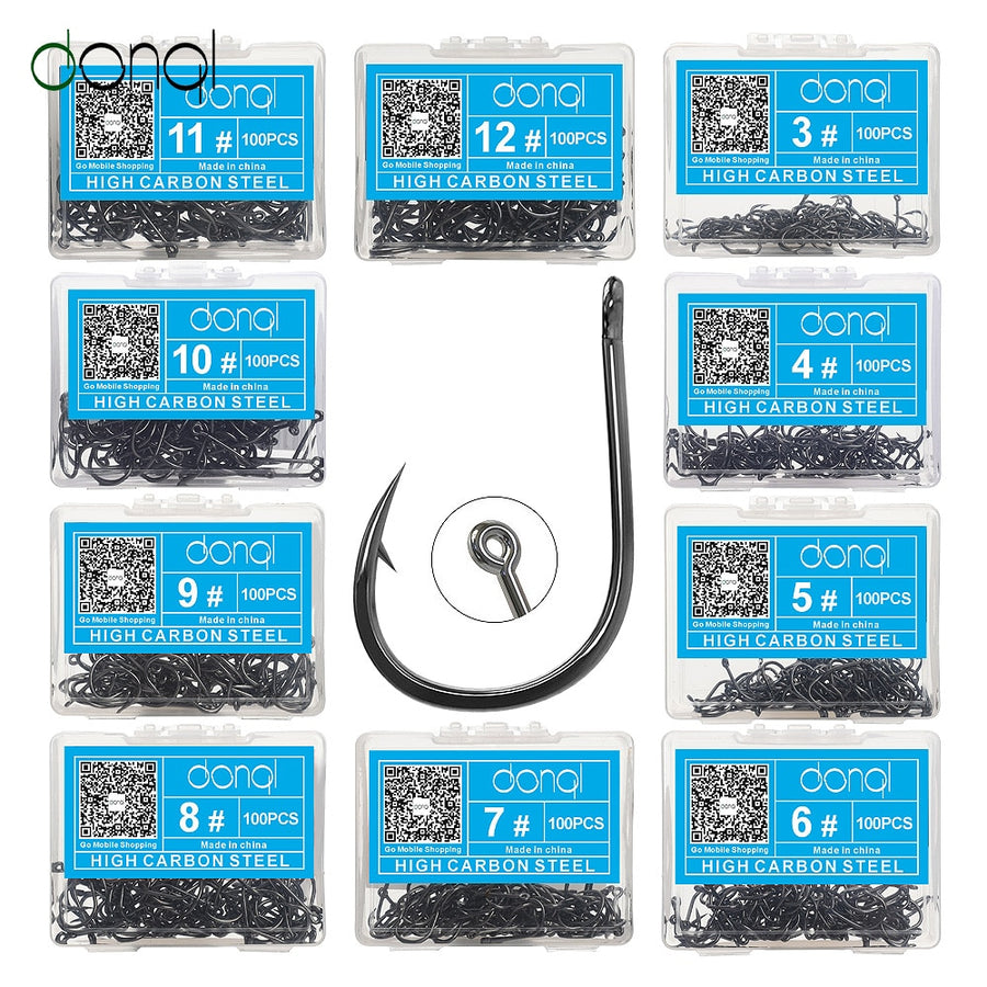 DONQL 100pcs Fishing Hooks
